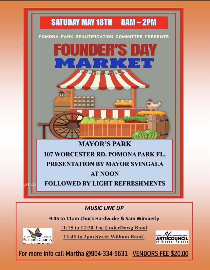 Founder's Day with Market | Pomona Park Florida